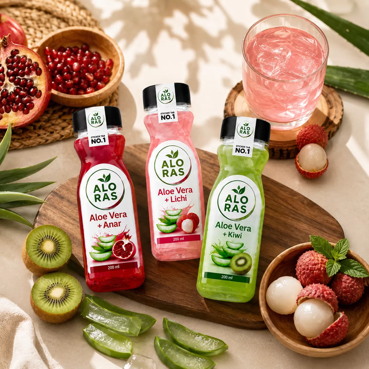 Fruit Fusion with Aloe Vera: Kiwi, Lichi & Anar
